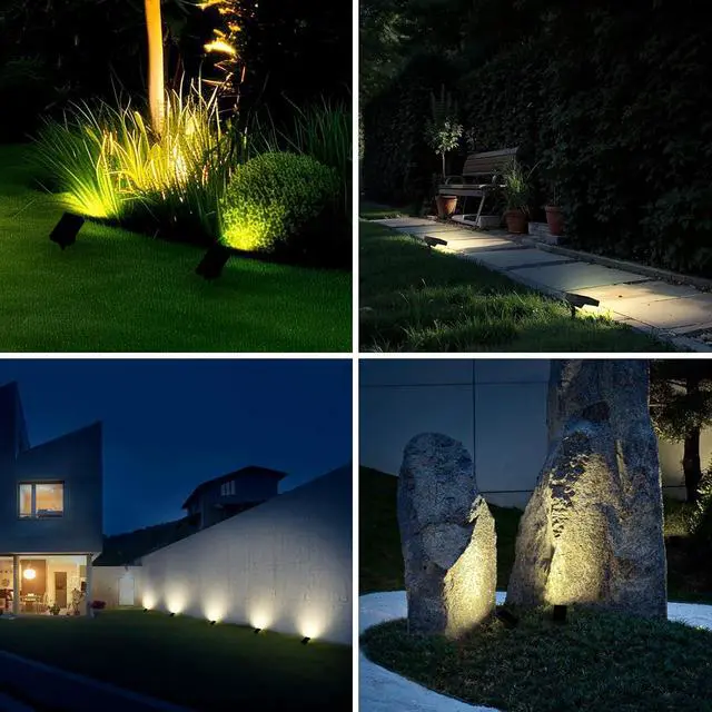 Alt view image 5 of 7 - Solar Pathway Lights Outdoor, Dimmable Solar Spot Light IP65 Waterproof, 500LM 3000K Solars Outdoor Lighting for Walkway Landscape Lawn Yard