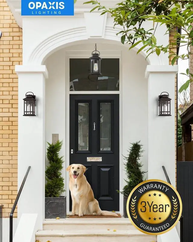 Alt view image 6 of 7 - Outdoor Light Fixture, Dusk to Dawn Outside Lights for House, Brown Outside Sconce Lighting, Oil Rubbed Bronze Exterior Porch Lights Wall Mount, Modern Outdoor Wall Lantern for Patio Garage