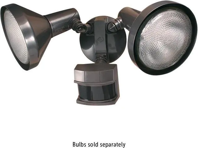 Alt view image 2 of 7 - Globe Electric 17000140 180-Degree 240 W Twin Head Black Hardwired Motion Sensor Security Flood Light with MotionBright