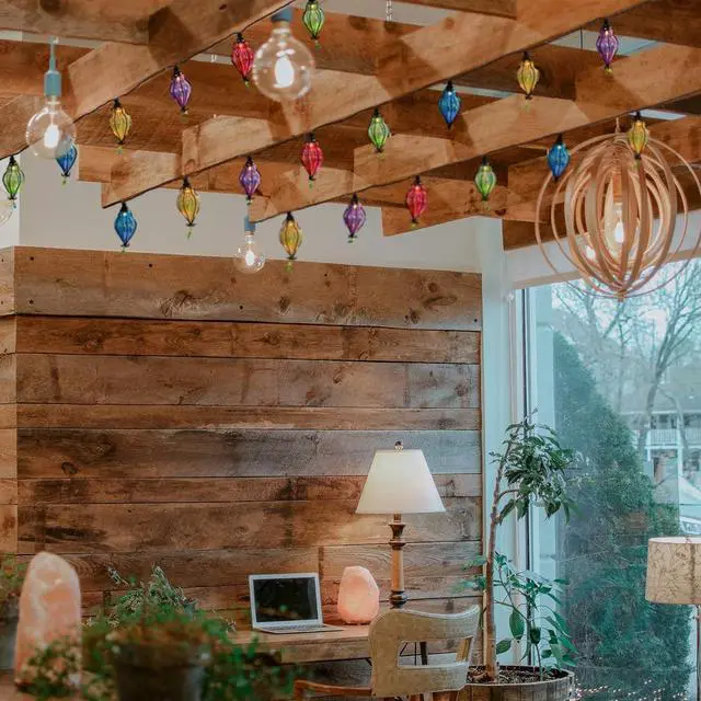 Alt view image 5 of 7 - Multicolor - Decorative String Lights Plug in with 10 Bulbs Connectable, Indoor Outdoor Patio Lights for Party Wedding Bedroom Bistro Cottagecore Decor