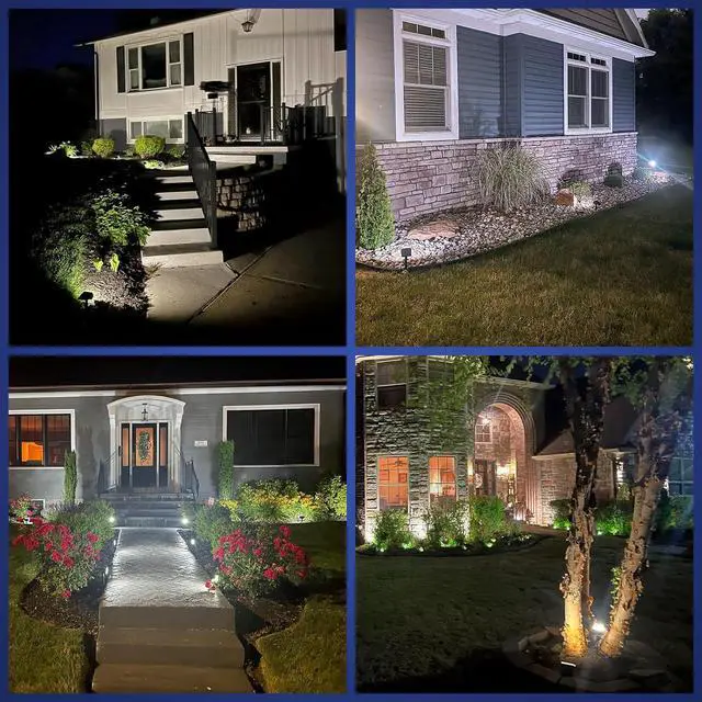 Alt view image 6 of 6 - NYMPHY Solar Lights Outdoor Waterproof IP68, 56 LED 3 Lighting Modes Solar Powered Garden Yard Spot Solar Lights for Outside Landscape- 6 Pack (Cool White)
