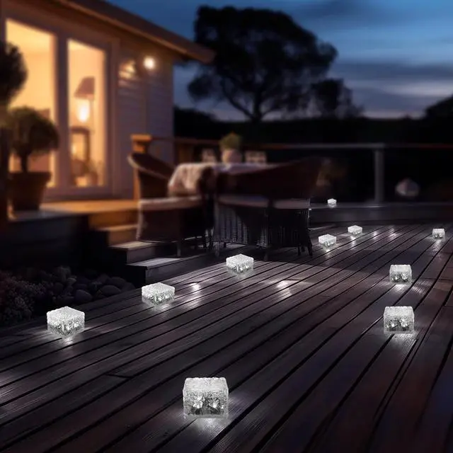 Alt view image 4 of 7 - Solar Brick Lights-Outdoor Solar Lights for Yard-Solar Brick Landscape Path Light 6 Pack LED Light Brick Garden Decor for Pathway Patio Walkway Backyard Decoration, DS-XBZ-1-1-1
