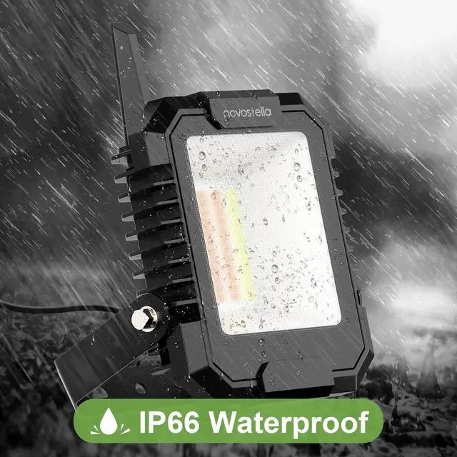 Alt view image 7 of 7 - NOVOSTELLA Smart RGB LED Flood Light 25W Tunable White 2700K-6500K,Outdoor Uplights Floodlights Color Changing Spotlights APP Group Control IP66 Waterproof Strobe Lights for House Event Landscape 4Pcs