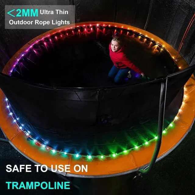 Alt view image 3 of 6 - Outdoor String Lights - 80 Ft Rope Lights with 240 Color Changing LEDs, Waterproof & Plug-in for Wedding, Patio, Garden & Christmas Decor