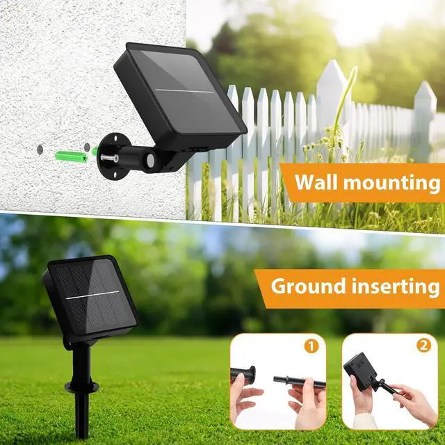 Alt view image 5 of 6 - kolpop 6 Pack Solar Fairy Lights Outdoor, 32FT 80LED Solar Powered Twinkle Light Waterproof, 8 Mode Copper Wire Solar Tree Lighting for Outside Garden Yard Decorative (Warm White)