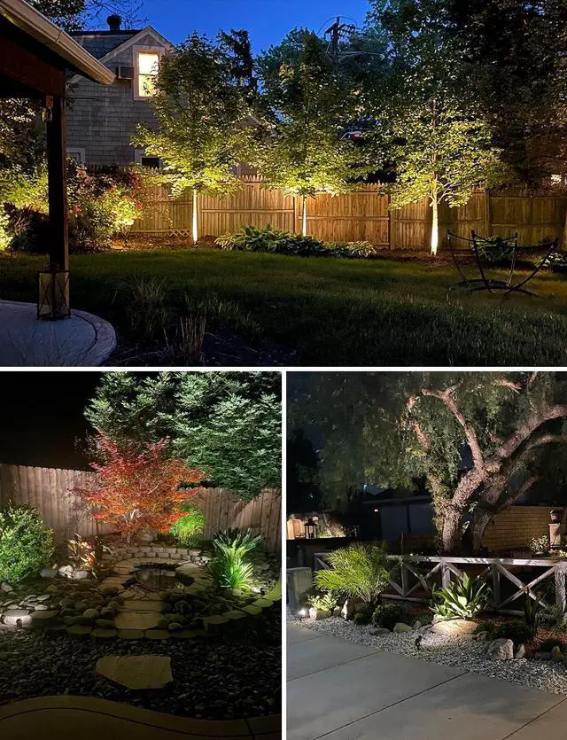 Alt view image 5 of 7 - SUNVIE 12W Low Voltage LED Landscape Lights with Connectors, Outdoor 12V Super Warm White (900LM) Waterproof Garden Pathway Lights Wall Tree Flag Spotlights with Spike Stand (10 Pack with Connector)