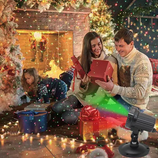 Alt view image 4 of 7 - Laser Christmas Projector Lights Outdoor, Outdoor Garden Laser Light, Landscape Lights with Red and Green Stars, IP65 Waterproof,Cold Resistant. Suitable for Holiday, Party, Garden Decorati