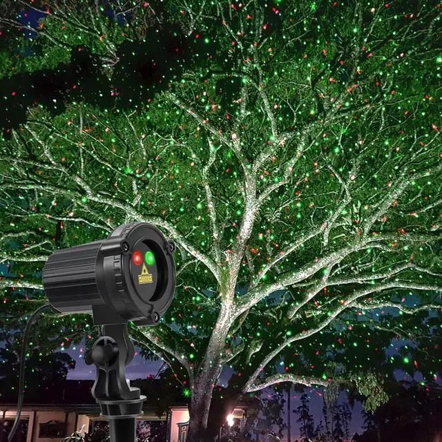 Alt view image 5 of 7 - Laser Christmas Projector Lights Outdoor, Outdoor Garden Laser Light, Landscape Lights with Red and Green Stars, IP65 Waterproof,Cold Resistant. Suitable for Holiday, Party, Garden Decorati