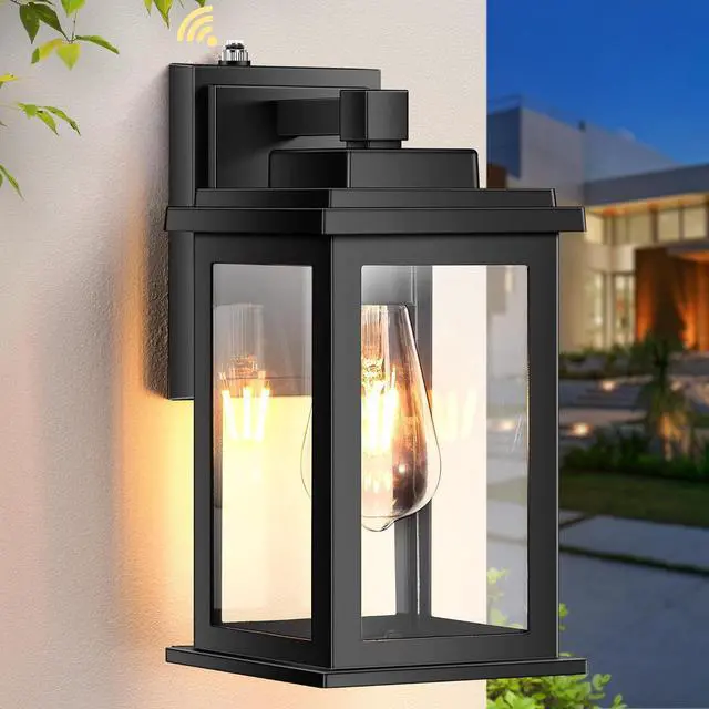 Main image of VIANIS Dusk to Dawn Outdoor Lights for House, Black Outdoor Light Fixture, Waterproof Exterior Lighting Fixtures Wall Mount, Outdoor Wall Lights for House, Garage, Garden, Porch,Hardwired, Non-Solar
