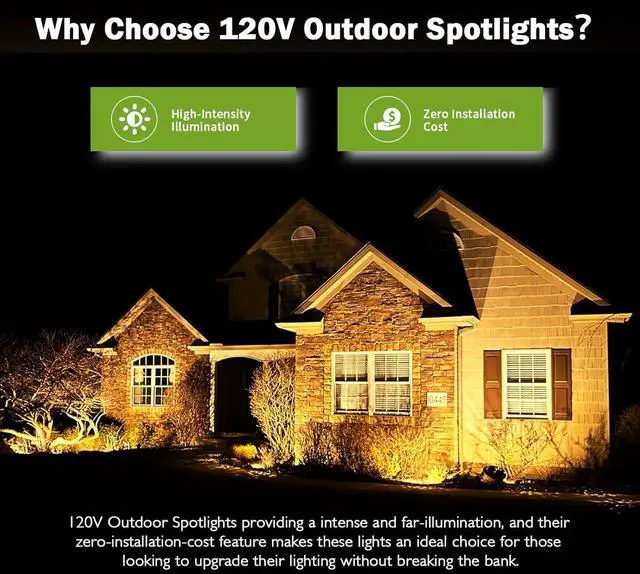 Alt view image 2 of 7 - Outdoor Spotlight Warm White 2700K, 10W LED Spot Lights Outdoor for Yard Garden Tree, 120V Plug in Landscape Lighting with IP65 Waterproof for Halloween Christmas Decor, 2 Pack