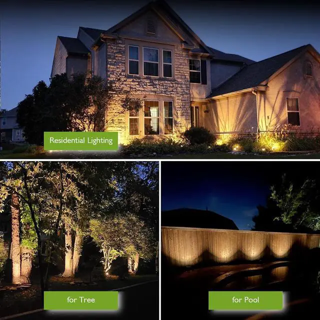 Alt view image 6 of 7 - Outdoor Spotlight Warm White 2700K, 10W LED Spot Lights Outdoor for Yard Garden Tree, 120V Plug in Landscape Lighting with IP65 Waterproof for Halloween Christmas Decor, 2 Pack