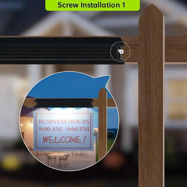 Alt view image 5 of 6 - Solar Sign Light Outdoor Bright LED 6000K White Dusk to Dawn Solar Powered for Mailbox, Address, House Number, Real Estate Sign Posts, Billboard Lighting (1 PACK)