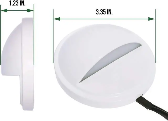 Alt view image 3 of 7 - GKOLED Landscape Deck Light, Low Voltage 12V AC/DC Outdoor Patio Lighting, LED 2W Step Light, Die-Casting Aluminium with Glossy White Powder Coated Finish, 3000K, 6 Pack