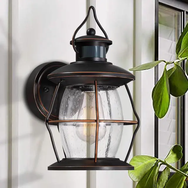 Main image of Motion Sensor Outdoor Wall Lights, Advanced Dusk to Dawn Exterior Fixtures Wall Sconce, Porch Light Wall Mount for Outside Patio,Entryway,Garage(Oil Rubbed Bronze)