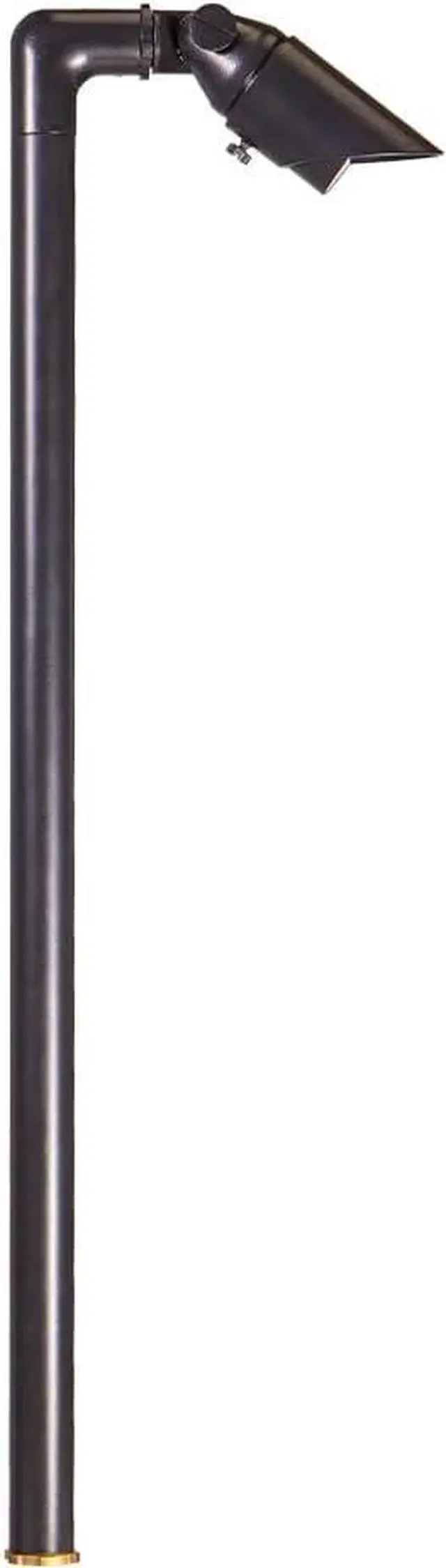 Alt view image 2 of 4 - VOLT Innovator 12V Adjustable Cast Brass Path Light (Black) for Low Voltage Landscape Lighting on Outdoor Pathway, Walkway, Garden, Driveway or Patio