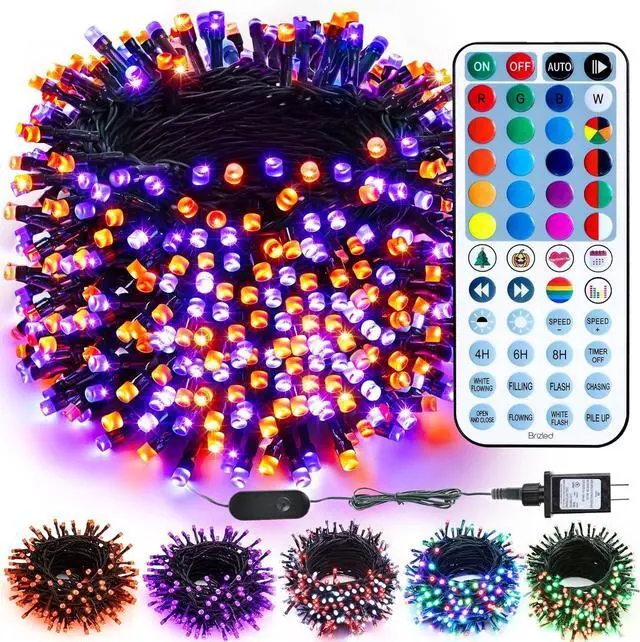 Main image of Brizled Christmas String Lights, 33ft 100 LED Color Changing Christmas Lights with Remote, RGB Christmas Tree Light Dimmable Music Plugin Mini Xmas Light Outdoor for Xmas Party Home