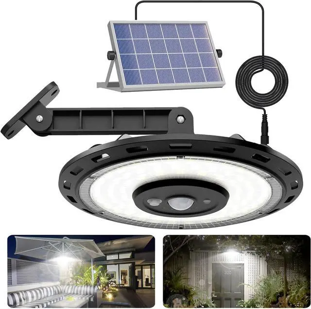 Main image of Solar Light Indoor Outdoor, 3000LM Solar Shed Light Rotation Design, Waterproof 5 Modes (2 for All Day Lighting) Motion Sensor, Dimmable Remote for Barn Patio Chicken Coop Gazebo Garage