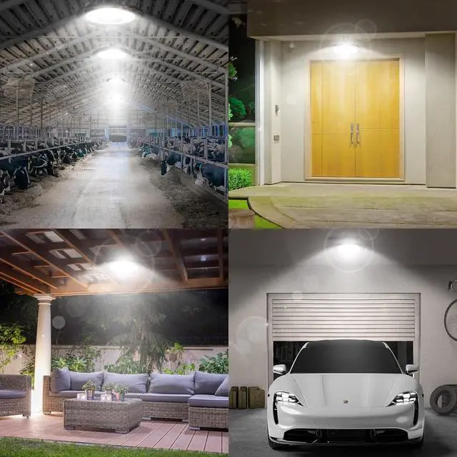 Alt view image 5 of 6 - Solar Light Indoor Outdoor, 3000LM Solar Shed Light Rotation Design, Waterproof 5 Modes (2 for All Day Lighting) Motion Sensor, Dimmable Remote for Barn Patio Chicken Coop Gazebo Garage