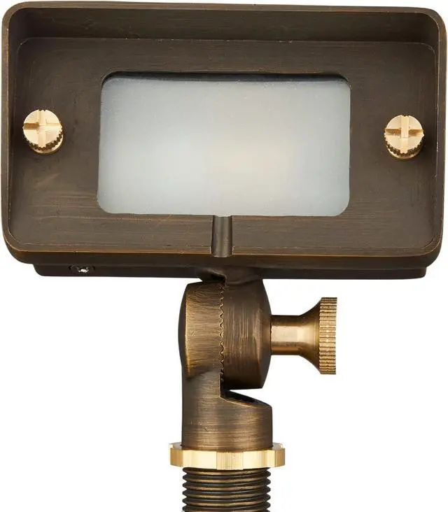 Alt view image 2 of 7 - VOLT Gentle Splash Cast Brass 12V Flood Light (Bronze) for Low Voltage Landscape Lighting of Outdoor Wall, Garden or Yard