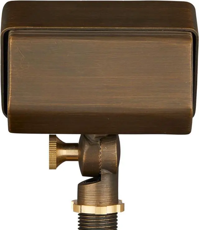 Alt view image 5 of 7 - VOLT Gentle Splash Cast Brass 12V Flood Light (Bronze) for Low Voltage Landscape Lighting of Outdoor Wall, Garden or Yard