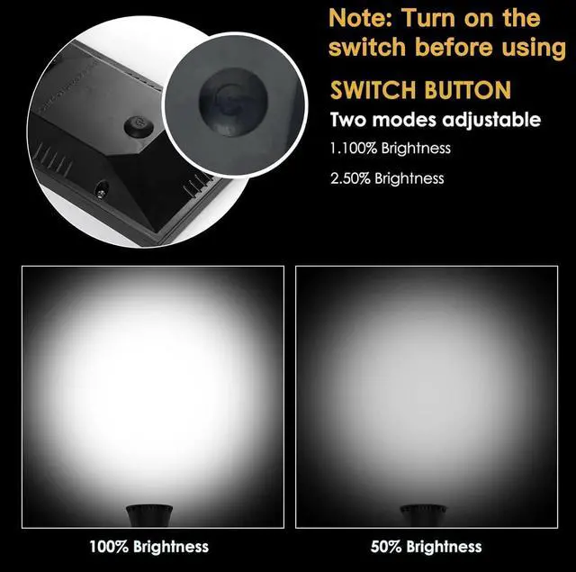 Alt view image 4 of 6 - MEIHONG Solar Spot Light Outdoor, Waterproof Solar LED Landscape Lights Dusk to Dawn, 2-in-1 Solar Spotlight Solar Powered Accent Lights for Garden Porch Walkway Patio (1 Pack)