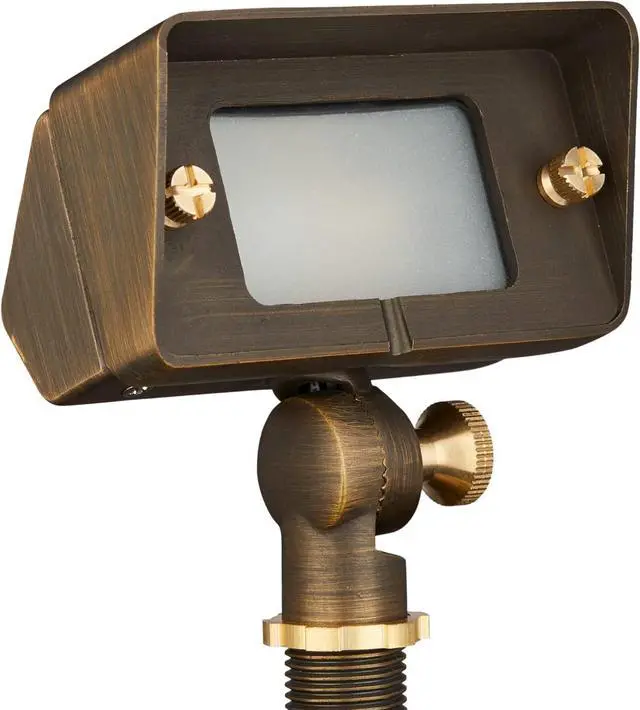 Main image of VOLT Gentle Splash Cast Brass 12V Flood Light (Bronze) for Low Voltage Landscape Lighting of Outdoor Wall, Garden or Yard