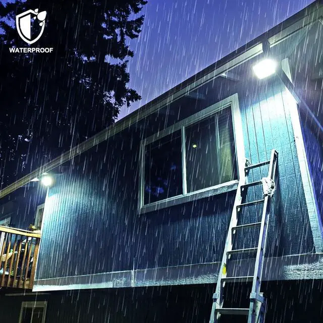 Alt view image 5 of 7 - Solar Flood Light Outdoor Remote 6000K Bright White Floodlights Ip65 Waterproof Solar Power Security Light Auto On/Off Dusk to Dawnl for Yard, Gazebo, Shed, Barn.