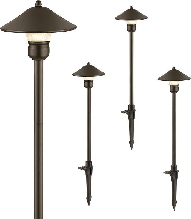 Main image of EDISHINE Low Voltage Pathway Lights, 3W 150 LM 3000K 16.5 Tall LED Landscape Lights, 12V AC/DC 50,000Hrs Waterproof Aluminum Housing Outdoor Landscape Lighting for Path, Yard, Garden