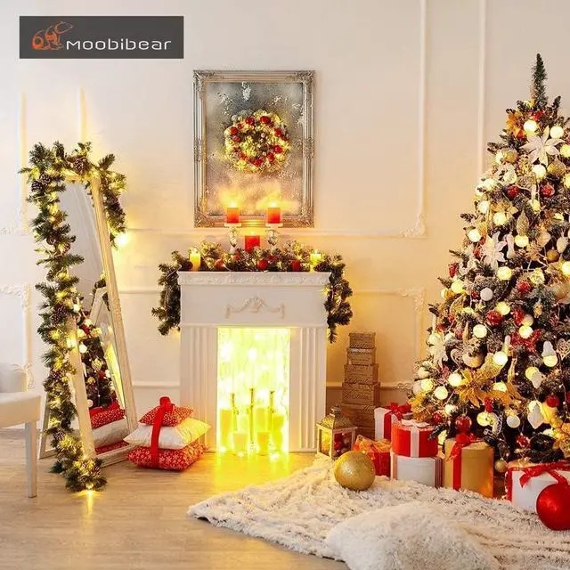 Alt view image 2 of 6 - Moobibear LED Decorative Fairy String Lights 66ft 200 LEDs Dimmable Outdoor/Indoor Starry String Lights, Warm White Copper Lights with Remote Control for Garden Room Patio Party Valentines Day Decor