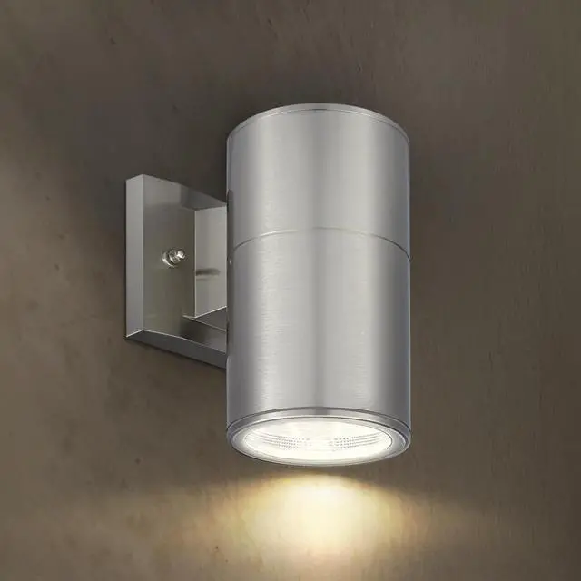 Main image of ASD 1 Light Outdoor Wall Light Fixture | 60W E26 Socket 120V ETL Cylinder Up Down Lights | LED/CFL/Incandescent Bulb Exterior Wall Sconce | Front Door, Porch, Patio Lighting | Steel