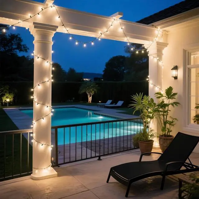 Alt view image 3 of 7 - 150 LED Warm White Christmas Lights, UL Certified 22# Green Wire 50 Ft, Commercial Grade Decorative Lighting String, for Indoor and Outdoor Use.