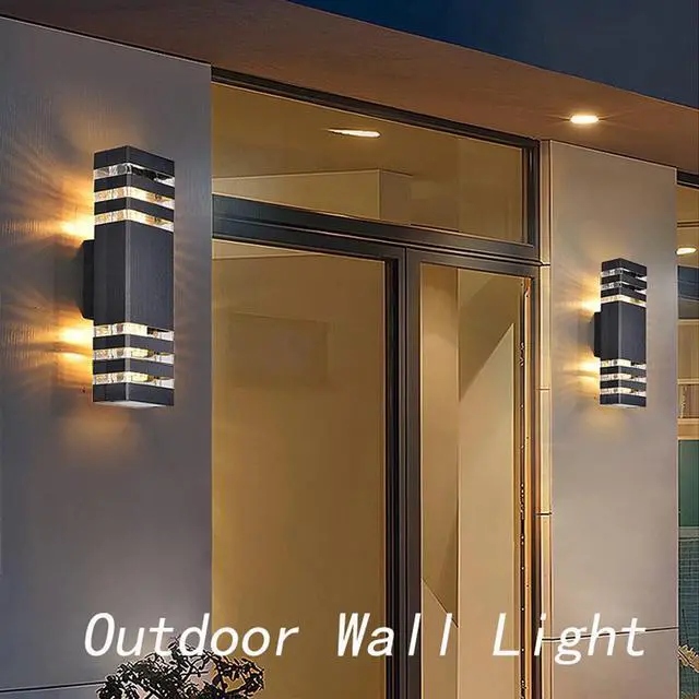 Alt view image 2 of 7 - 6Pack 15inch LED Up and Down Wall Lights,18W Outdoor Wall Light Aluminum Body 4000K Day White Waterproof IP65 Outside Wall Lights 1800LM Outdoor Wall Mount Lights