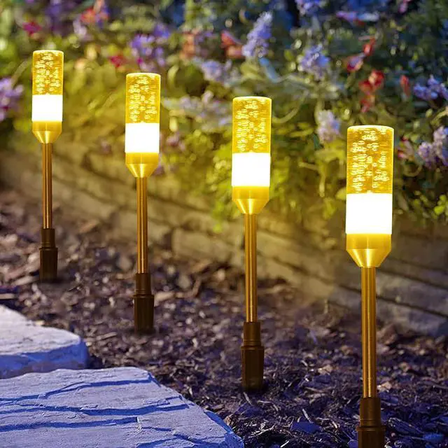 Main image of B-right LED Pathway Lights Outdoor, 6 Pcs Path Lights 570 Lumens AC Plug 12V Low Voltage Landscape Lighting, Extendable IP65 Waterproof Outdoor Garden Light for Patio Yard Walkway, Warm White 2700K