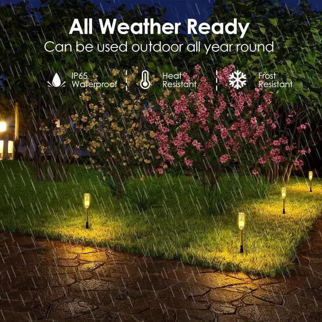 Alt view image 3 of 7 - B-right LED Pathway Lights Outdoor, 6 Pcs Path Lights 570 Lumens AC Plug 12V Low Voltage Landscape Lighting, Extendable IP65 Waterproof Outdoor Garden Light for Patio Yard Walkway, Warm White 2700K