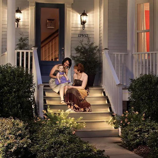 Alt view image 5 of 6 - Solar Step Lights Outdoor Waterproof IP67, 12 Pack Solar Powered Stair Light with 3 LEDs, Triangle Solar Deck Light for Outside Garden Patio Yard Porch Front Door, Warm White