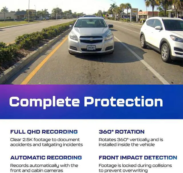 Alt view image 7 of 7 - AZDOME M550 Pro 3CH Dash Cam 4K - 5G WiFi, 3.19" Screen IR Night Vision - 24H Parking Mode - 3-Channel Dash Cam - Wide-Angle Coverage - Collision Detection - Built-in GPS - Adjustable Camera Lens