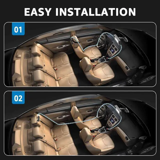 Alt view image 7 of 7 - Baby Car Camera, HD Display Baby Car Mirror with Night Vision Feature, 4.3 inch Baby Car Camera with Monitor Wide Clear View, Backseat Camera Rear Facing to Observe Babys Every Move