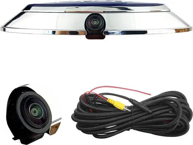 Main image of Aftermarket Emblem Backup Camera with Housing Bezel Kit Fit for Ford F150 F250 F350 F450 F550 (2004-2016), HD 700TVL Night Vision, RCA Input Reverse Camera, IP69K Waterproof for Trucks