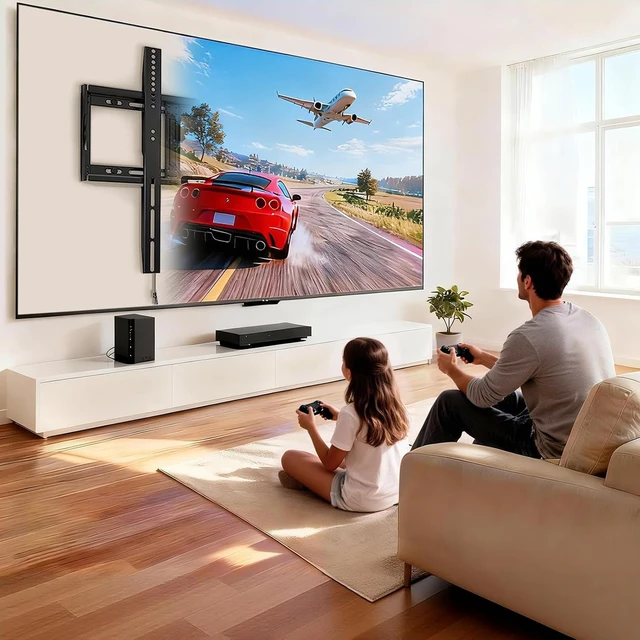 Alt view image 7 of 7 - HOME VISION Heavy Duty Fixed TV Wall Mount for 48-120 Inch Flat Screen