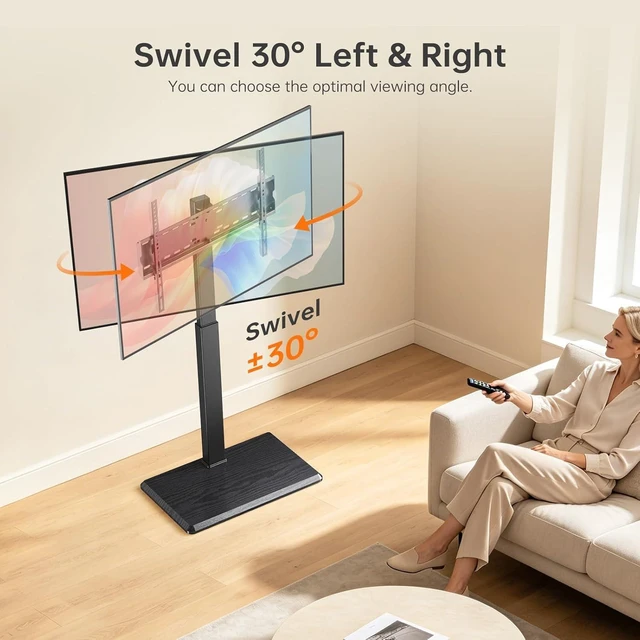Alt view image 3 of 7 - Universal Floor TV Stand for 32-75 Inch TVs up to 110 lbs