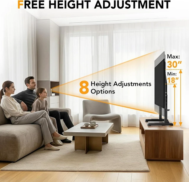 Alt view image 3 of 7 - Universal TV Stand TV Legs Replacement for Most 22-75 Inch TVs