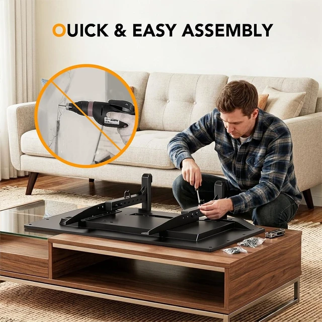 Alt view image 7 of 7 - Universal TV Stand TV Legs Replacement for Most 22-75 Inch TVs