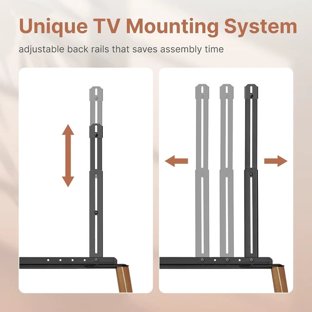 Alt view image 3 of 7 - Rolling Easel TV Stand for 49-75" TVs, 88 lbs, Black