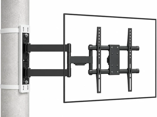 Main image of CondoMounts 32"70" TVs | Indoor Full Motion TV Mount Fits Large Pillars & Poles 8" & Up, No Drill Gazebo & Pergola TV Mount, VESA 400x400, Holds 80 lbs