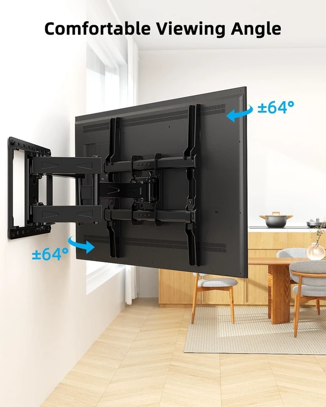 Alt view image 7 of 7 - HOME VISION Full Motion TV Mount with Soundbar Bracket, 32-70" TVs, 132 lbs