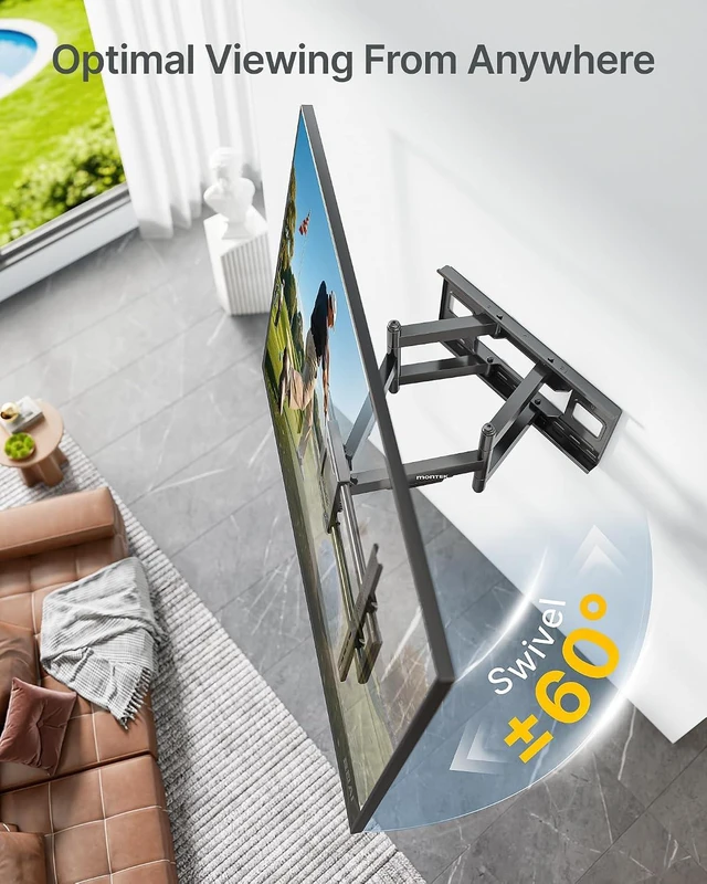 Alt view image 5 of 7 - monTEK Heavy Duty Full Motion TV Wall Mount for 60-120 Inch Extra Large TVs