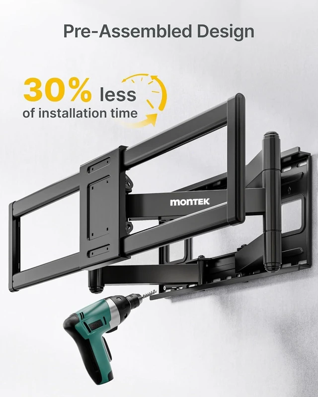 Alt view image 6 of 7 - monTEK Heavy Duty Full Motion TV Wall Mount for 60-120 Inch Extra Large TVs