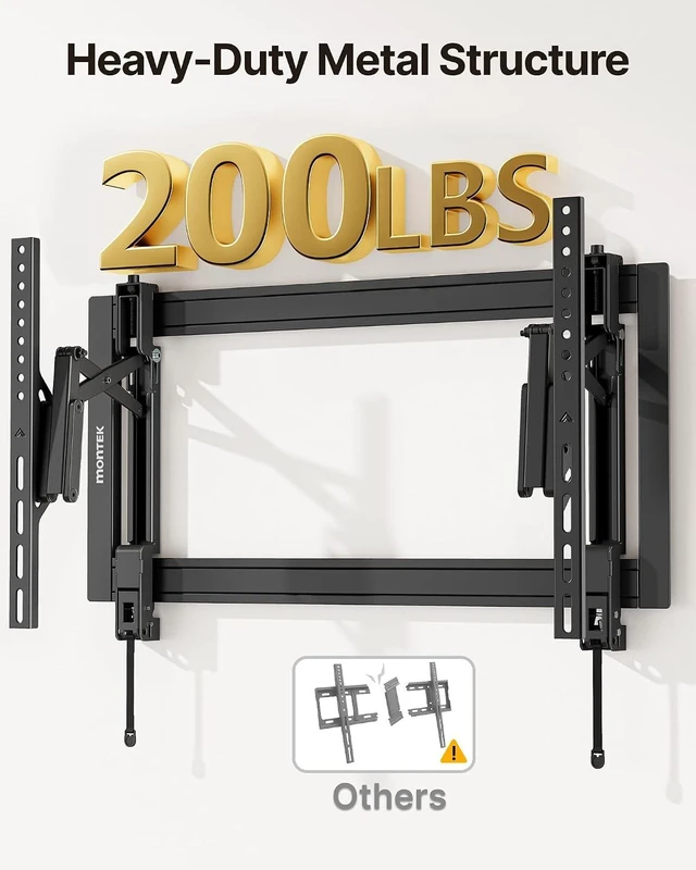 Alt view image 3 of 7 - monTEK Heavy Duty Tilting TV Wall Mount Bracket for 3790" TVs up to 200lbs