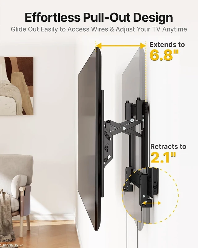 Alt view image 5 of 7 - monTEK Heavy Duty Tilting TV Wall Mount Bracket for 3790" TVs up to 200lbs
