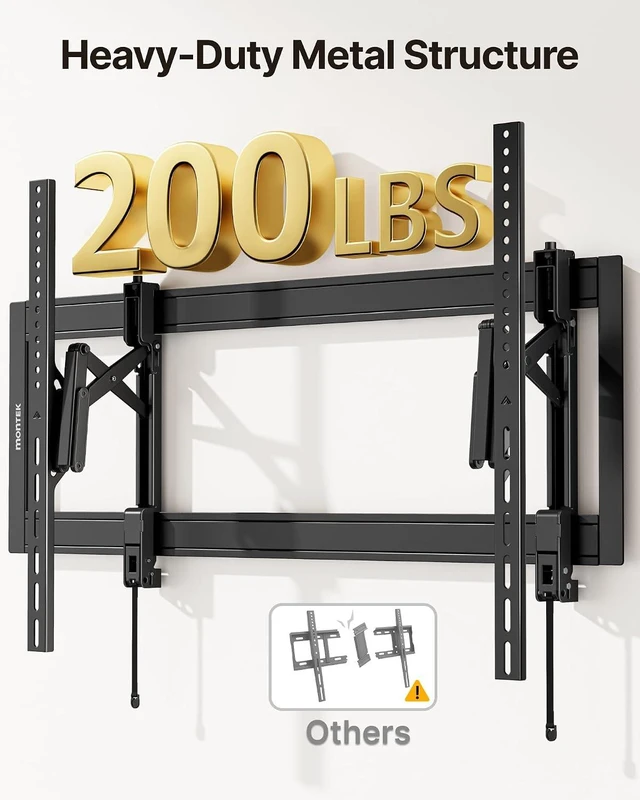Alt view image 3 of 7 - monTEK Heavy Duty Tilting TV Wall Mount for 55105" Large TVs up to 200lbs